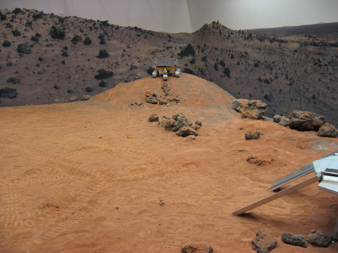 Ein marsähnliches Roboter-Testareal