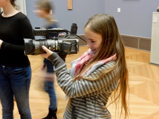 SchülerInnen beim Filmdreh