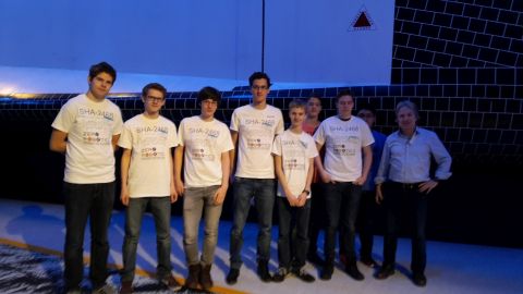 Teamfoto im ESA Space Center